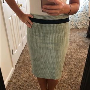 Navy and Lime The Limited Skirt